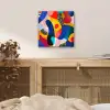 Vormen - Abstract - Stippels - Blauw aluminium wit klein -sfeer3