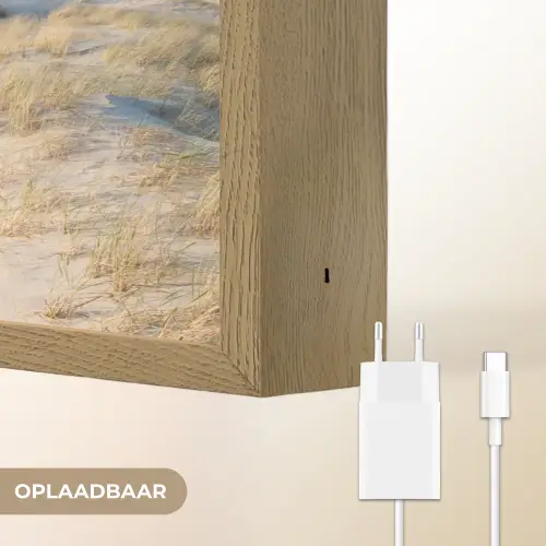 Duin - Meeuw - Strand - Zee - Zon Light Box met batterij (Wandlamp) middel -USP_websiteoplaadbaarNL