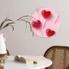 Lollies - Hartjes - Roze Wandcirkel plexiglas klein -sfeer4