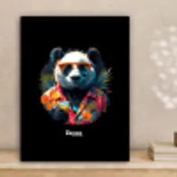 Panda als tropische straatkunst canvas 2cm klein -sfeer1