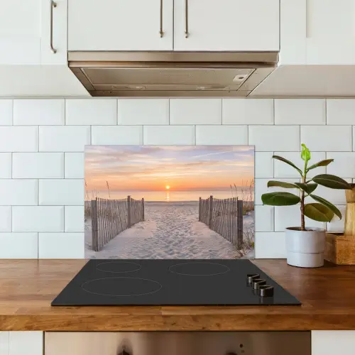 Zonsondergang - Strand - Zand keuken achterwand spatscherm klein -sfeer2