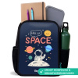 Astronaut - Quote - Planeten - Sterren Rugzak - Zwart middel -inhoud_NL