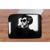 Vrouw - Zwart - Hart laptophoes neopreen klein -tafel