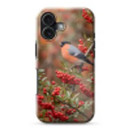 Goudvink - Bessen - Herfst - Natuur - Kleurrijk Toughcase MagSafe Apple iPhone 17 klein -3d