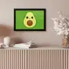 Avocado - Groen - Speels fotolijst zwart zonder passe partout klein -sfeer5