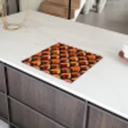 Patroon - Retro - Kleurrijk Inductie beschermer vinyl 3mm middel 274 -sfeer8