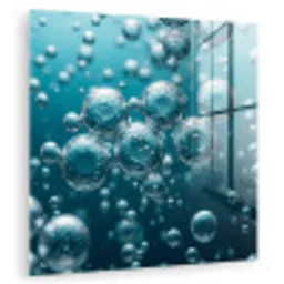 Luchtbellen - Dynamisch - Blauw plexiglas 5mm klein -zzzproduct_nieuw