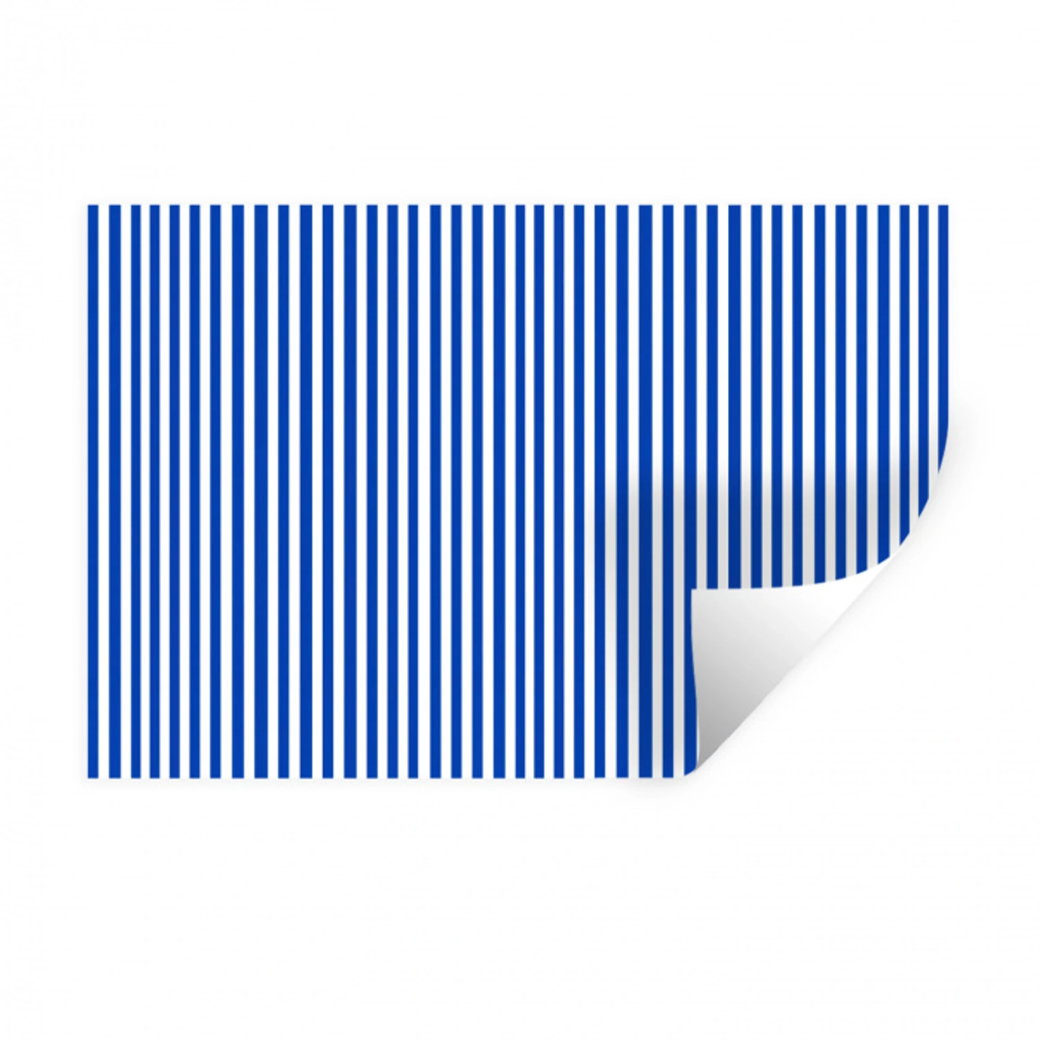 Klassiek - Strepen - Blauw Muursticker klein 286 -3d