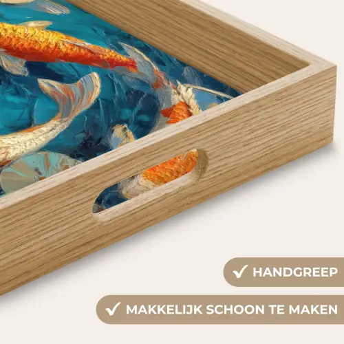Vissen - Waterlelies - Oranje - Water Dienblad Rechthoek middel -USP_HandgreepNL
