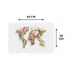Wereldkaart - Bloemen - Subtiel Placemat vinyl groot -specs