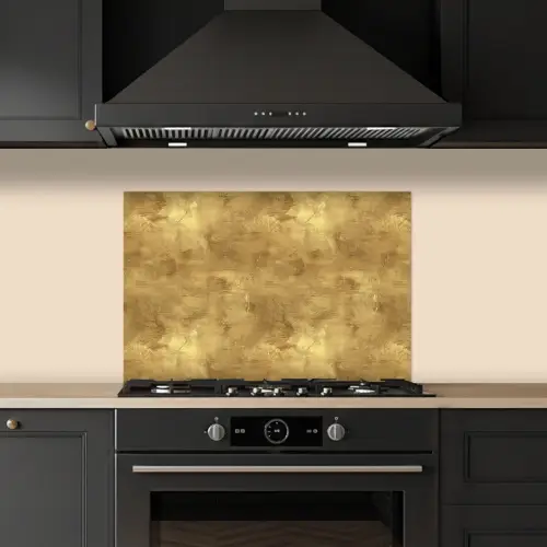 Industrieel - Textuur - Goud keuken achterwand spatscherm klein 900 -sfeer1