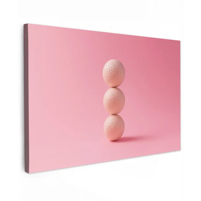 Golfballen - Roze - Drie canvas 2cm klein -z3d