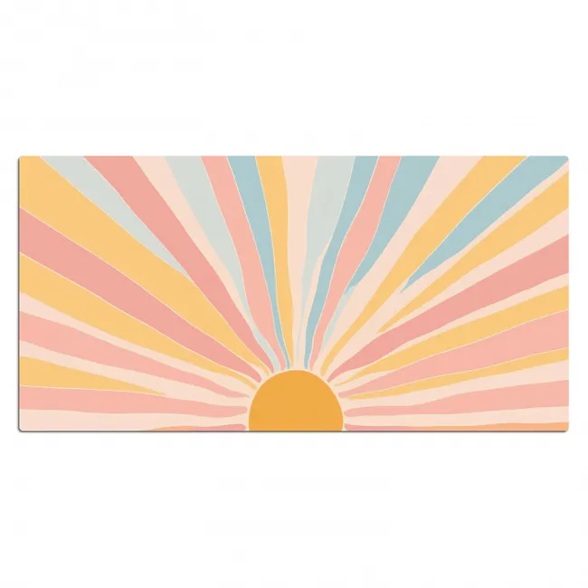 Bureau onderlegger - Illustratie - Zon - Pastelkleuren