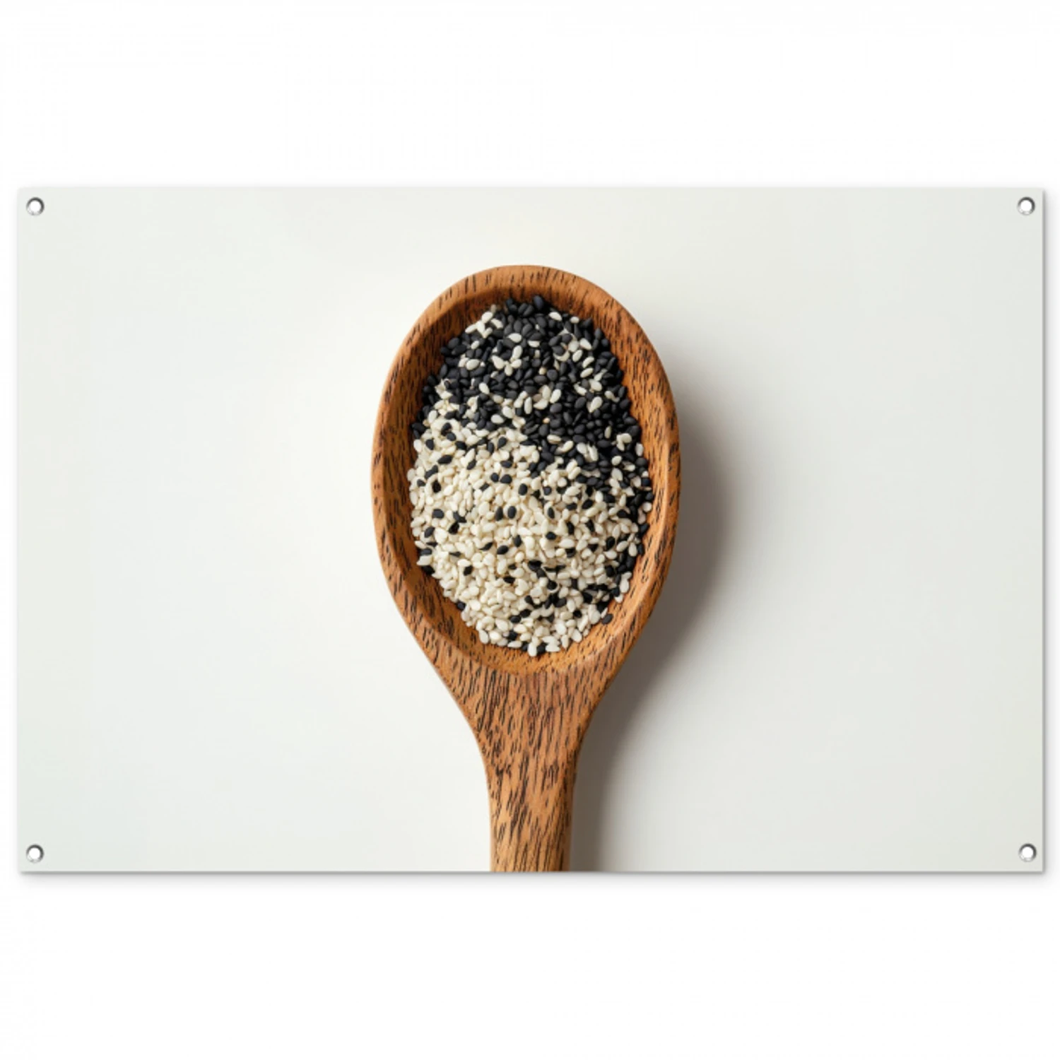 Lepel - Sesam - Wit tuinposter los doek groot -3d