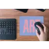 Art - Roze - Blauw muismat rubber klein -toetsenbord
