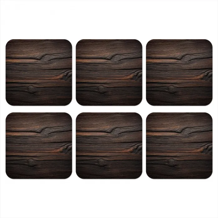 Hout - Grillige nerven onderzetter kurk middel -3d