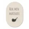 Vlees - Minimalistisch - Beige - Quote Wandcirkel Ovaal Glas middel -3d