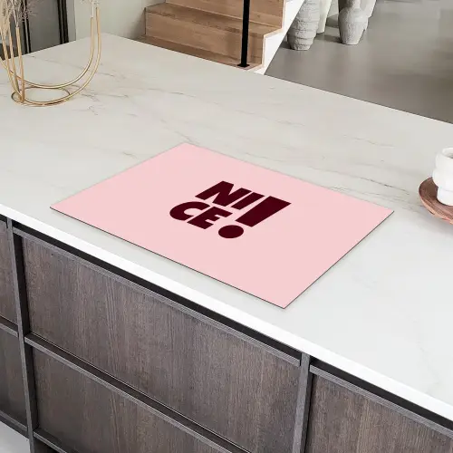 Nice - Uitroepteken - Roze Inductie beschermer vinyl 3mm klein -sfeer8
