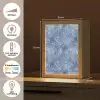 Modern - Abstract - Blauw Light Box met kabel (Tafellamp) klein 925 -USP_NL