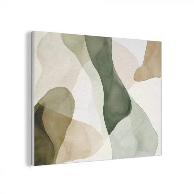 Japandi - Abstract - Groen PET vilt klein -3d