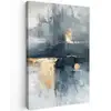 Kunst - Grijs - Goud - Abstract canvas 2cm klein -z3d