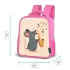 Muis - Saxofoon - Muzieknoten Kinderrugzak - Roze middel -productfoto_formaten