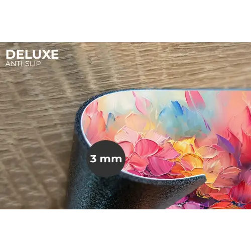 Bloemen - Verf - Abstract - Kleurrijk Placemat vinyl groot -closeup
