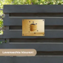 Pannenkoeken - Eten - Honing - Geel tuinposter los doek klein -sfeer3