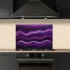 Lijnen - Golven - Paars - Abstract keuken achterwand spatscherm klein -sfeer1