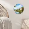 Zwaan - Bomen - Rust Wandcirkel kunststof plaat 5mm dik klein -sfeer5