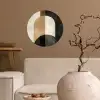Geometrische - Vormen - Wit Wandcirkel behangsticker klein -sfeer1