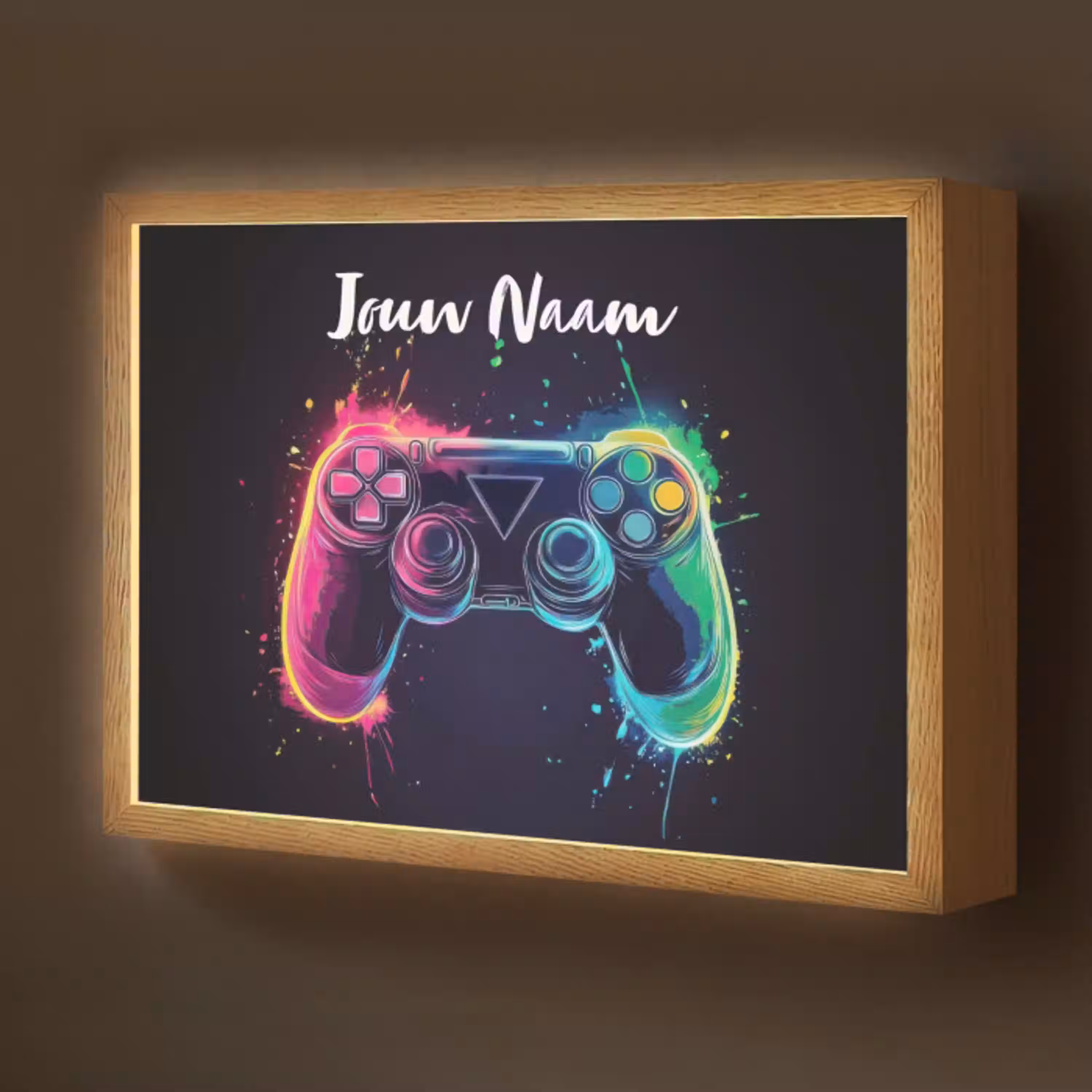 Neon - Controller - Verfspatten - Game Light Box met batterij (Wandlamp kind) middel -z3d_website