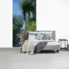 Kat - Vrouw - Bloemen - Huis fotobehang vinyl groot -slaapkamer