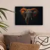 Olifant - Oranje - Oren canvas 2cm klein -sfeer1