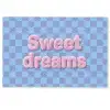Sweet dreams - Vierkanten - Roze - Blauw Deurmat klein -zkaufland3d