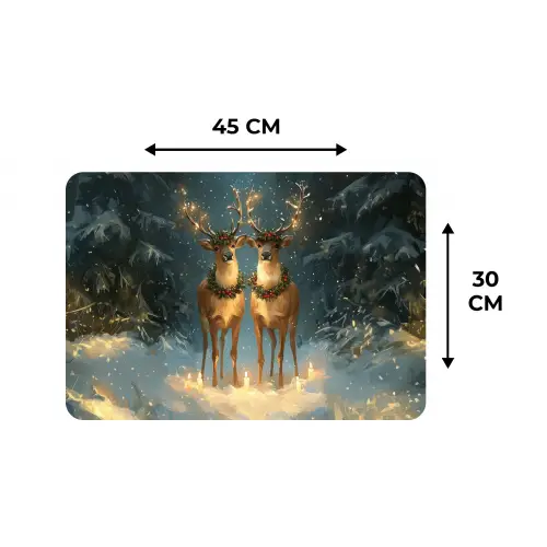 Dennensprookje - Rendier - Nacht Placemat vinyl groot -specs