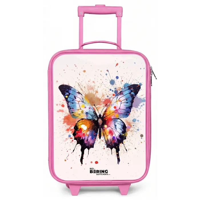 Vlinderexplosie Kinderkoffer - Roze klein -zz3dotto