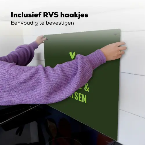 Donkergroen - Quote - Zon - Zomer Inductie beschemer met haakjes middel -ky-ophangen-nl