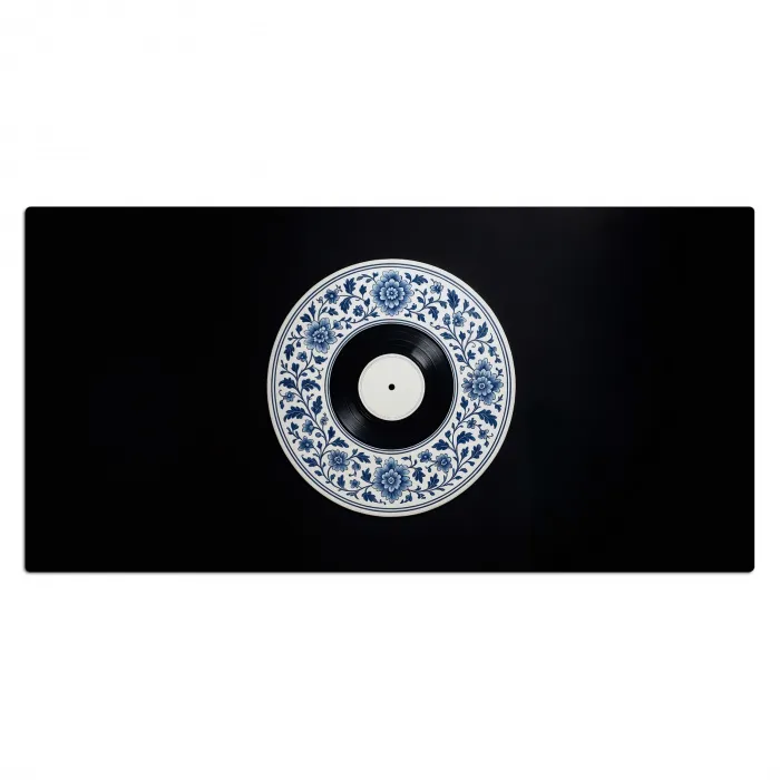 Vinyl - LP - Delfts Blauw - Muziek Muismat XXL klein -3d_leeg