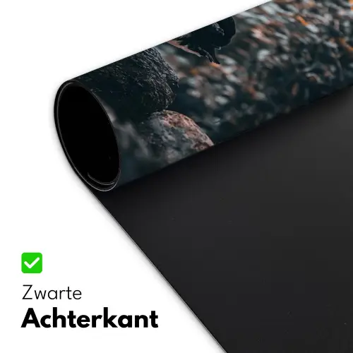 Papegaai - Vogel - Rots - Wit Muismat XXL klein -sfeer2