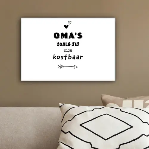 Quotes - Oma's zoals jij zijn kostbaar - Spreuken - Oma canvas 2cm klein -sfeer3
