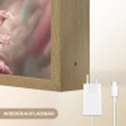 Eenhoorn - Meisje - Roze - Bloemen - Sprookje Light Box met batterij (Wandlamp kind) middel -USP_websiteoplaadbaarDE