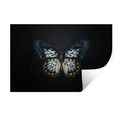 Vlinder - Monochroom - Balans Muursticker klein -3d
