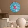 Badeend - Dobberend - Roze Akoestische PET Vilt - Rond klein -sfeer1