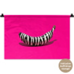 Banaan - Zebraprint - Roze Wandkleed katoen klein -t3d_DE