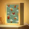 Dinosaurussen - Wolken - Sterren - Oranje Light Box met kabel klein -zzzz_3d_website