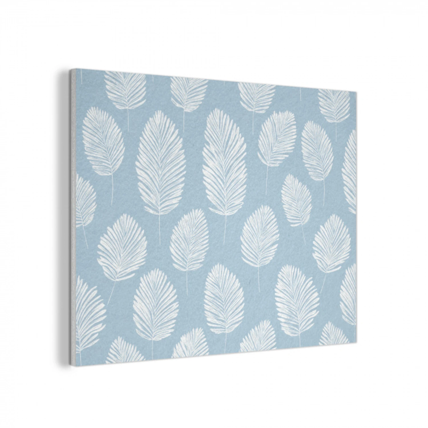 Palmbladeren - Naadloos - Patroon - Pastelblauw PET vilt klein 837 -3d