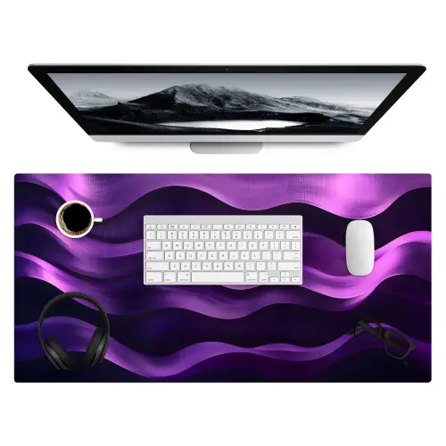 Golven - Abstract - Paars Muismat XXL klein -3d