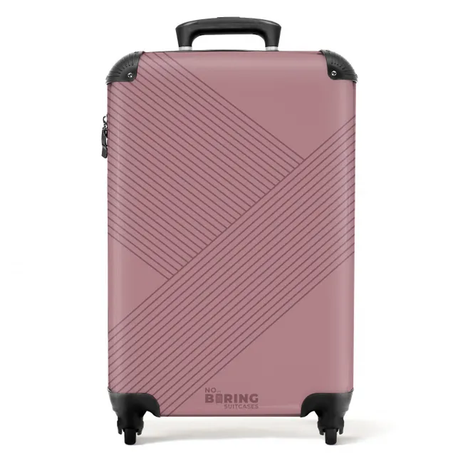 Minimal - Kruisende lijnen op rozenhout NBS - Handbagage koffer - Unisex middel -productfoto_recht