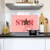 Star girl - Roze - Panter - Ster Inductie beschemer met haakjes klein -sfeer2
